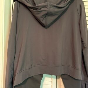 Uniqlo Women's Gray Hooded Zip Thin Sweatshirt and Pants Set